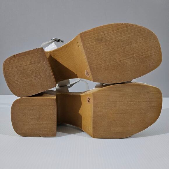 NEW Sam Edelman Margritte Sandal Fisherman Platform White Leather Size 10 - Picture 10 of 12